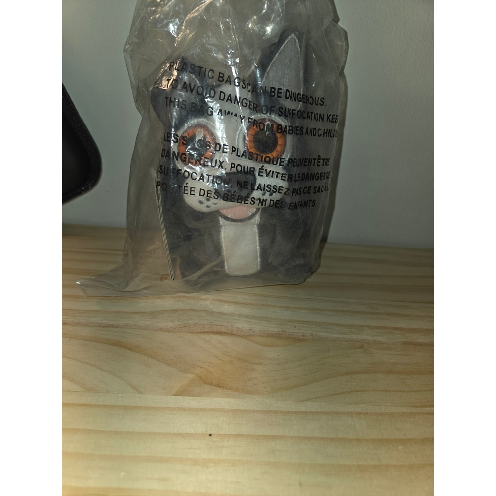 DaySpring U-NEEKS Trysta May Plush Toy Gray White Orange Eyes NIB